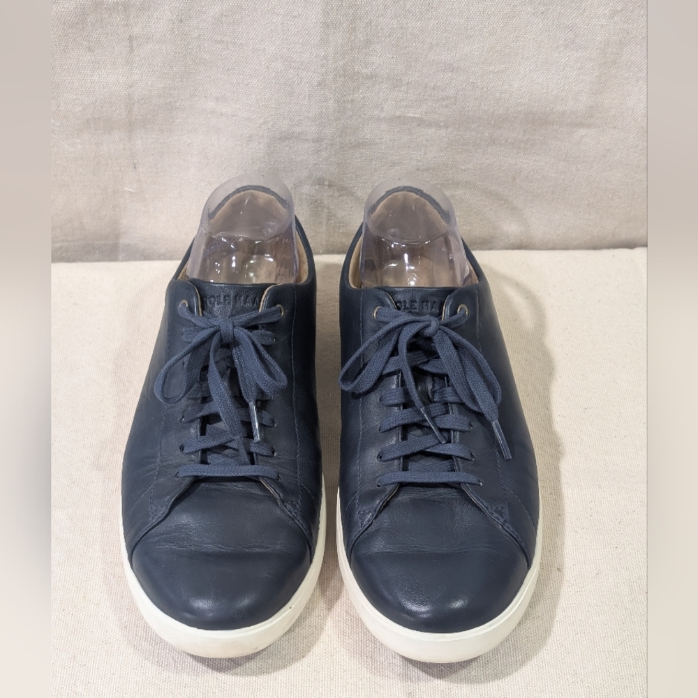 Cole Haan Grandpro Mens Size 8.5 Blue White Casual Leather Tennis Shoes Sneakers
